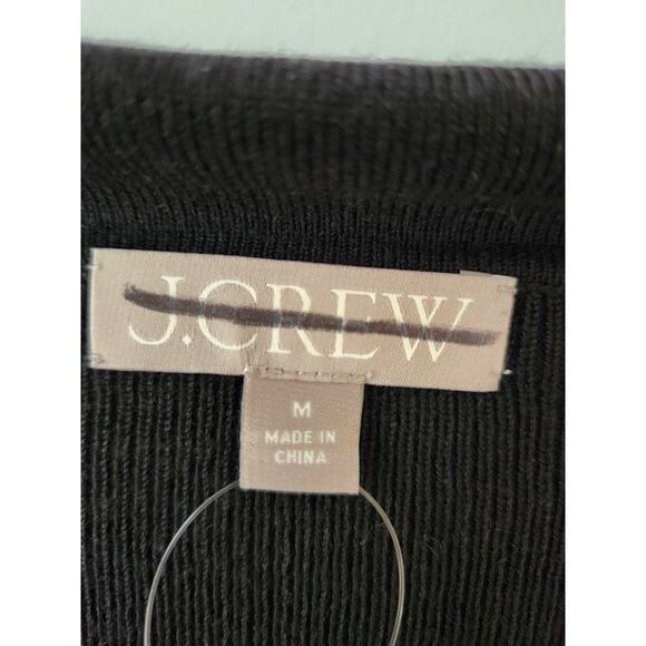 NWT J. Crew Fitted Pullover Sweater In TENCEL™ Lyocell Blend Black M *Flaw - Picture 7 of 10